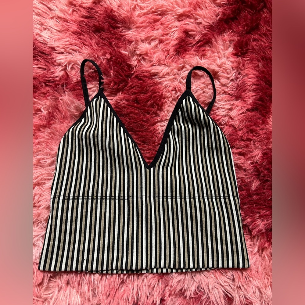 GILDED INTENT Striped Stretch Brami